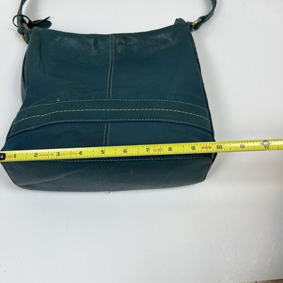 Vintage Relativity Green‎ Leather Hobo Bag Shoulder Purse Boho Chic Summer Vibes - Picture 7 of 12